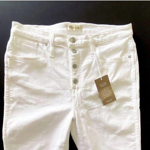 Madewell jeans white 10" High-Rise Skinny Jean size 32 - Picture 6 of 14